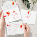 Search for red gray wedding invitations Watercolor