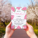 Search for watermelon 1st birthday invitations Girls first birthday