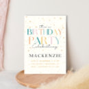 Search for sky birthday invitations Gold stars