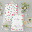 Search for watercolor floral bridal shower invitations Calligraphy