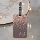 Search for glitter luggage tags Rose gold