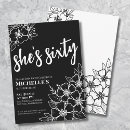 Search for black the 60th birthday invitations For her