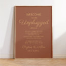 Search for unplugged wedding posters Burnt orange