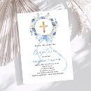Search for blue floral wreath invitations Blue and white