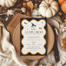 Search for purple and orange baby shower invitations A little boo