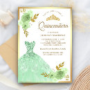 Search for mint green quinceanera invitations Quinceañera