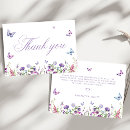 Search for purple bridal thank you cards Wildflowers