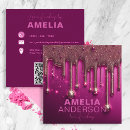 Search for paint drip business cards Makeup artist