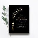 Search for cool sweet 16 invitations Black and gold