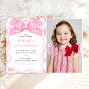 Search for bowtie birthday invitations Pink bow