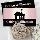 Search for pink real estate business cards Professional