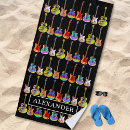 Search for guitar beach towels Musician