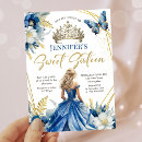 Search for royal blue princess sweet 16 invitations For her