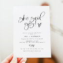 Search for she said yes bridal shower invitations Modern minimalist