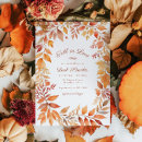 Search for fall leaves bridal shower invitations Autumn