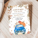 Search for blue truck baby shower invitations Fall