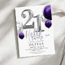 Search for silver 21st birthday invitations Script