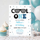 Search for pool 1st birthday invitations Cool one birthday