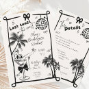 Search for palm springs hens party invitations Hand drawn