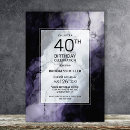 Search for purple 40th birthday invitations Simple