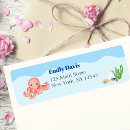 Search for octopus return address labels Under the sea