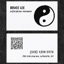 Search for martial arts business cards Yin yang