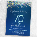 Search for blue 70th birthday invitations Milestone