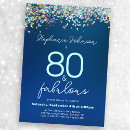 Search for 80 and fabulous birthday invitations Glitter