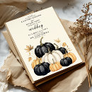 Search for white pumpkin wedding invitations Rust flowers botanical autumn