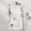 Search for watercolor floral foliage wedding invitations Gold