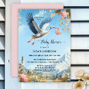 Search for vintage stork baby shower invitations Retro