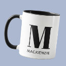 Search for simple monogram mugs Initial