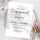 Search for black and white engagement party invitations Script