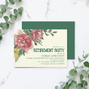 Search for vintage retirement party invitations Botanical