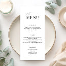 Search for minimalist wedding menus Contemporary