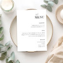 Search for minimalist wedding menus Elegant