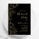 Search for floral retirement party invitations Typography
