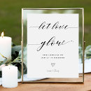 Search for glow sticks sign wedding signs Let love glow