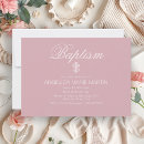 Search for dusty pink christening invitations Simple