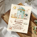 Search for cute animals birthday invitations Rustic