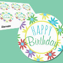 Search for red yellow blue green stickers Flowers