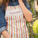 Search for red striped aprons Farmhouse