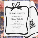 Search for black white bow bridal shower invitations Elegant