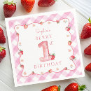 Search for 1st birthday napkins Berry first birthday
