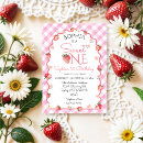 Search for berry sweet one birthday invitations Watercolor