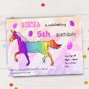 Search for horse 4x5 invitations Unicorn