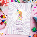 Search for purple unicorn invitations Blue