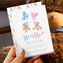 Search for teddy bear gender reveal invitations Pink or blue