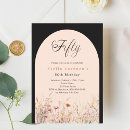 Search for floral 50th birthday invitations Elegant