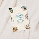 Search for treasure birthday invitations Map